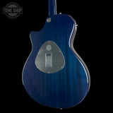 Back angle of Used 2005 Taylor T5-S Flame Blue.