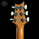Back of headstock for Used PRS Custom 24 10-Top Carroll Blue.