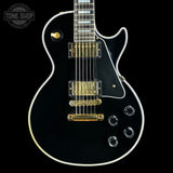 Front of Used Gibson Les Paul Custom Ebony.