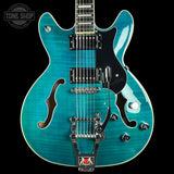 Front of Used Hagstrom Viking Dlx Blue.
