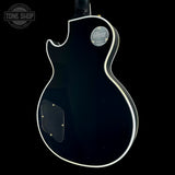 Back angle of Used Gibson Les Paul Custom Ebony.