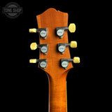 Back of headstock of Used Collings CL City Limits Aged Goldtop.