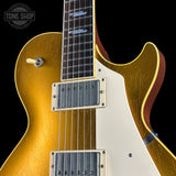 Front detail of Used Collings CL City Limits Aged Goldtop.