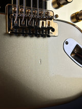 Wear below bridge of Used 2014 Squire Classic Vibe 60th Anniversary Strat.