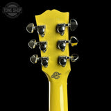 Back of headstock of Gibson Custom Made 2 Measure J-45 All Mahogany TV Yellow LR Baggs VTC.