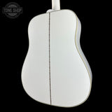 Back angle of Gibson Custom Dove Alpine White LR Baggs VTC.