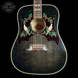 Front of Gibson Custom Made 2 Measure Dove Double Guard Trans Ebony Light Aged.