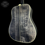 Back angle of Gibson Custom Made 2 Measure Dove Double Guard Trans Ebony Light Aged.