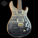 Front angle of Used PRS TSG Anniversary Wood Library Artist DGT Frostbite Brazilian Rosewood.