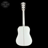 Full back of Gibson Custom Dove Alpine White LR Baggs VTC.