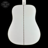 Back of Gibson Custom Dove Alpine White LR Baggs VTC.