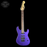 Full front of Used 2021 Charvel USA Select San Dimas Style 1 HSS HT Satin Plum.