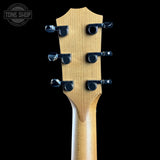 Back of headstock of Used Taylor BBTE Walnut.