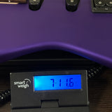 Used 2021 Charvel USA Select San Dimas Style 1 HSS HT Satin Plum on scale displaying weight.