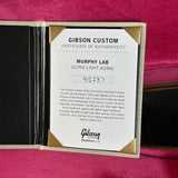 Certificate of authenticity for Used 2022 Gibson Custom Shop M2M '59 Les Paul Standard Chambered Murphy Lab Ultra Light Aged Lemon Burst Bigsby.