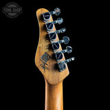 Back of headstock of Used Schecter Diamond Series Nick Johnston DT Tele.