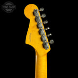 Back of headstock of Used 2016 Fender Classic 60s Jazzmaster Lacquer Surf Green.