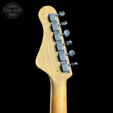 Back of headstock of Vintage 1983 G&L SC-1 Black.
