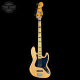 Full front of Used 2022 Squier Classic Vibe 70s Jazz Bass Natural.