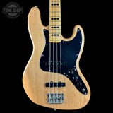 Front of Used 2022 Squier Classic Vibe 70s Jazz Bass Natural.