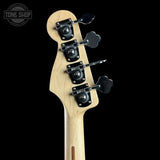Back of headstock for Used 2013 Fender FSR Deluxe Jazz Bass.