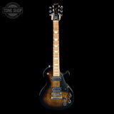 Full front of Used 2021 Gibson Les Paul Studio Smokehouse Burst.