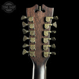 Back of headstock of Used D'Angelico DAPG212CRBAP 12-String Satin Burst.