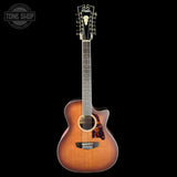 Full front of Used D'Angelico DAPG212CRBAP 12-String Satin Burst.