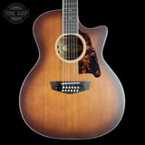 Front of Used D'Angelico DAPG212CRBAP 12-String Satin Burst.
