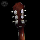 Back of headstock of Used 2024 Epiphone Casino Sunburst.
