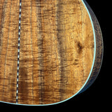 Back detail of Collings OM-42 A Torch Adirondack/Koa.