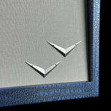 Detail shot of Magnatone TSG Exclusive Panoramic Stereo Blue Croc / White 2x10 Tube Combo Amp.