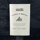 Certificate of authenticity for Ernie Ball Music Man 30th Anniversary Axis Translucent Black Quilt.