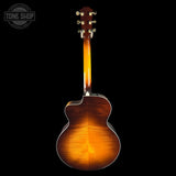 Full back of Used Taylor 615ce Sunburst.