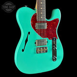 Front angle of Used Suhr AH T Seafoam Green.