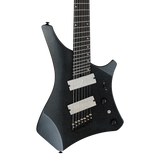 Front of Ibanez A527IPT A Alpha series 7 String Iron Pewter.
