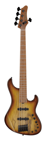 Full frontal of Ibanez MDM1305NAB MDM 5str Natural Stained Amber Burst.