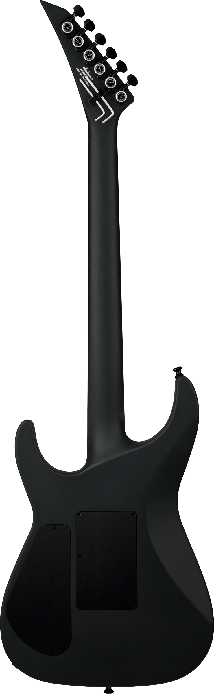 Back of Jackson American Series Soloist SL2 DX Ebony Satin Black.