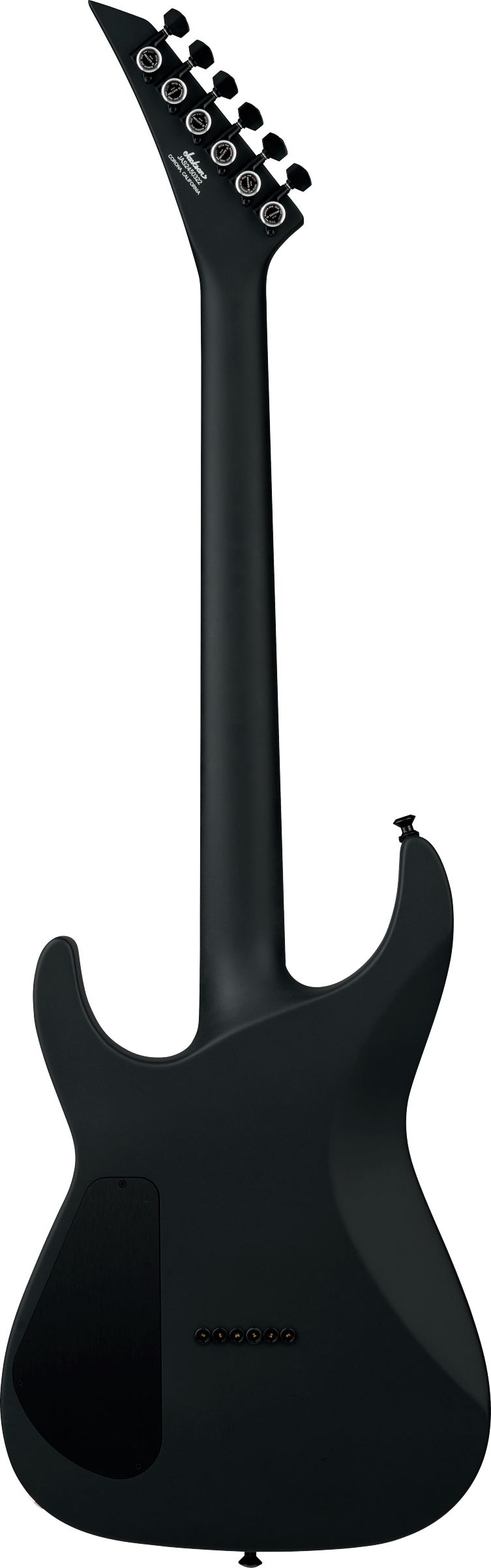 Back of Jackson American Series Soloist SL2 DX HT Ebony Satin Black.