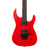 Front of Jackson American Series Virtuoso Streaked Ebony Rocket Red.