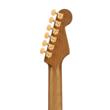 Back of headstock of Jackson Pro Series Signature Phil Collen PC1-E Ebony Worn Black.