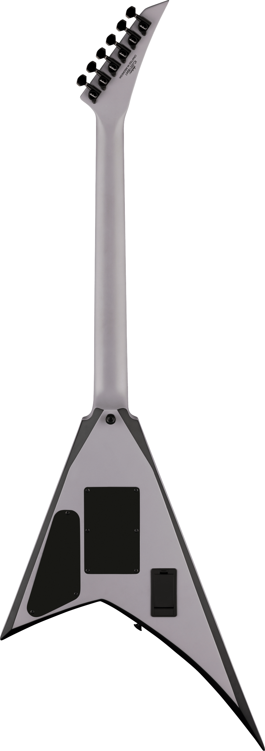 Back of Jackson X Series Rhoads RRX24 Battleship Gray.