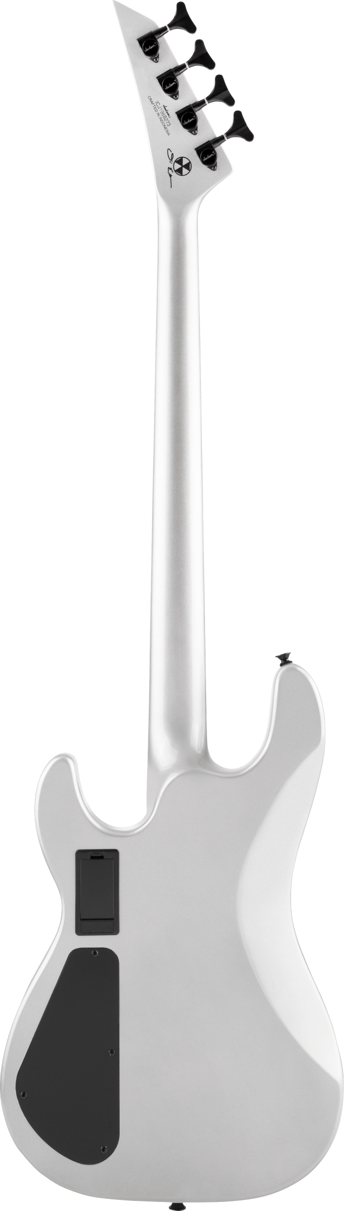 Back of Jackson X Series Signature David Ellefson 30th Anniversary Concert Bass CBX IV Laurel Fingerboard Quicksilver.