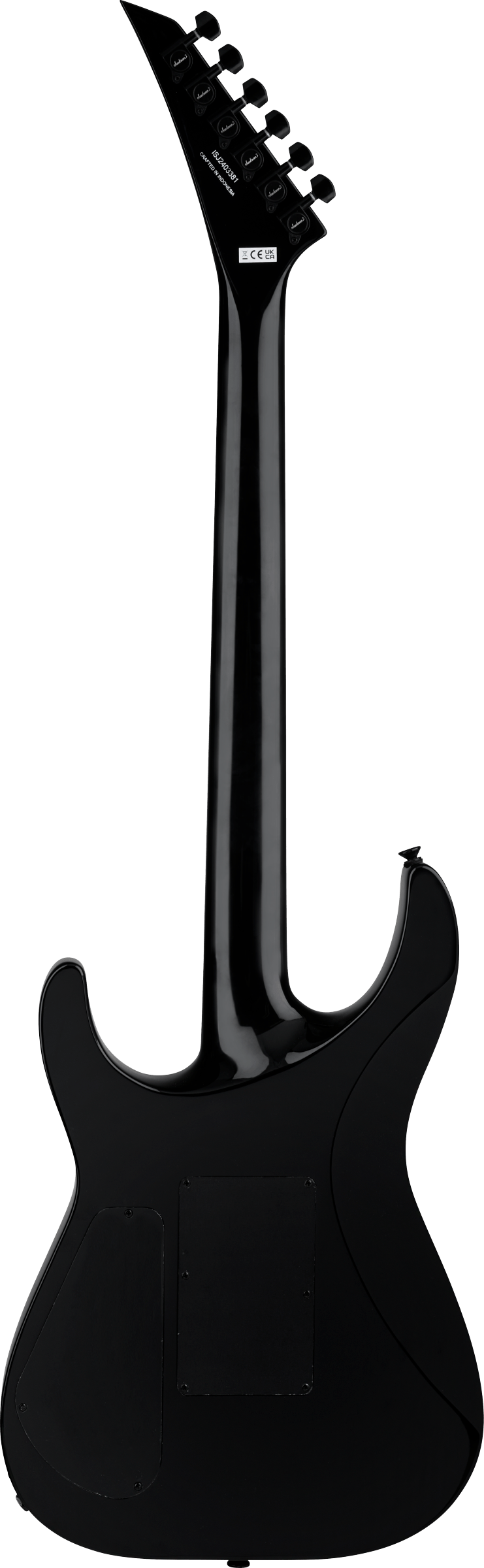 Back of Jackson X Series Soloist SLX DX Graphic Series Bullseye.