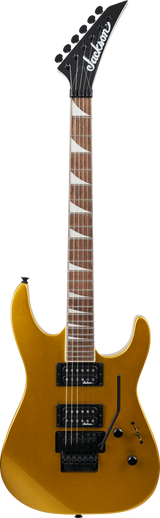 Full frontal of Jackson X Series Soloist SLX DX Gold Bullion.