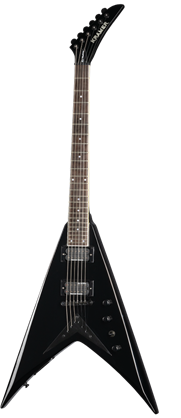 Full frontal of Kramer Dave Mustaine Vanguard Ebony.