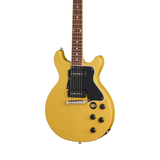 Front of Gibson Les Paul Special Double Cutaway TV Yellow.