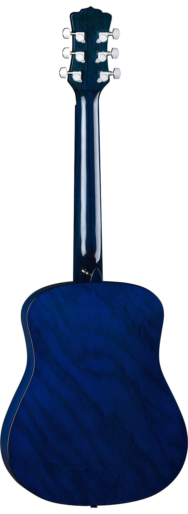 Back of Luna Safari Starry Night Travel Guitar.