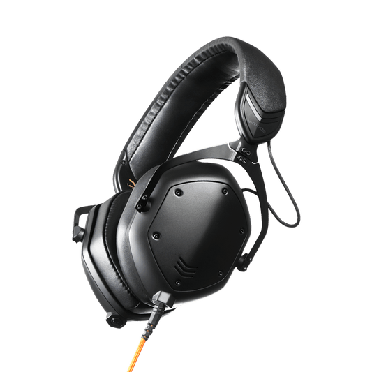 Side angle of V-Moda Crossfade M-100 Master Over-Ear Noise Isolating Headphones Matte Black.
