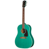 Full frontal of Gibson J 45 Standard Translucent Teal.